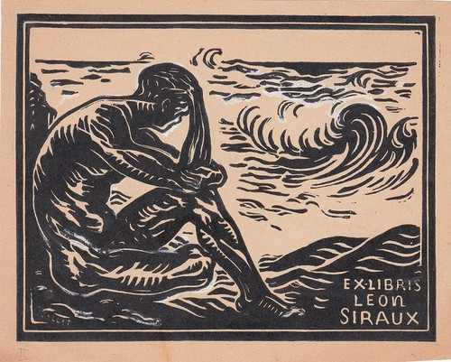 Exlibris livre art bois - d'art,