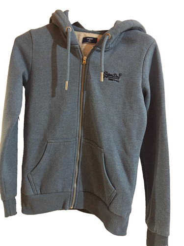 Superdry veste zippée bleue - zippée,