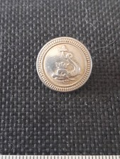 Ancien Bouton Blason Français Dragon Couronne 