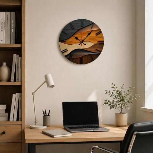 Horloge murale bois - horloge,