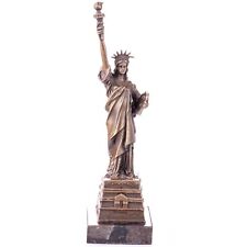 Statue de la Liberté en bronze sur un marbre noir d'après " Auguste Bartholdi "