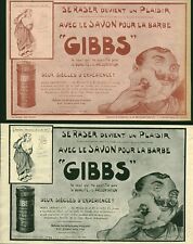 Publicité ancienne aux choix savon pour la barbe Gibbs 1915 issues de magazine