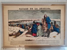 IMAGE D'EPINAL PELLERIN - NAPOLEON - PASSAGE DE LA BERESINA  - 63,3/42,3 cm.