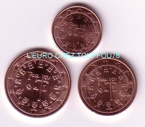 Pièces 5cts euros du - 1,2,5cts,