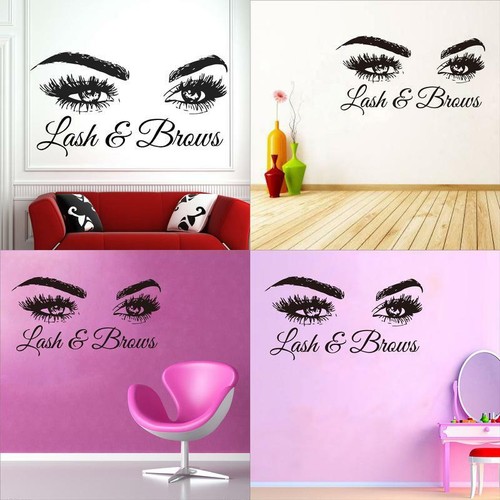 Lash brows eyes quote wall - lash,