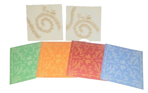 Six cartes voeux hermes - six,