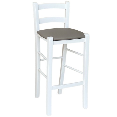 Tabouret bois blanc avec - bois,