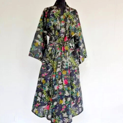 Robe nuit indienne coton - robe,