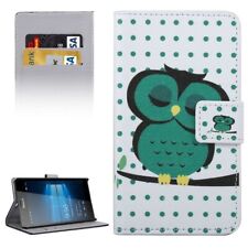 Sac Housse Étui Portefeuille pour Portable Microsoft Lumia 950 XL Hibou Sur Ast