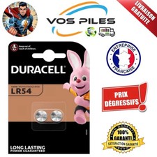 Piles LR54 AG10 LR1130 189 389 390 SR54 SR1130W Alcaline 1,5V 65 mAh Duracell
