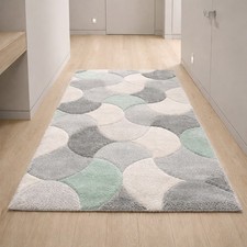 Tapis couloir moderne gris