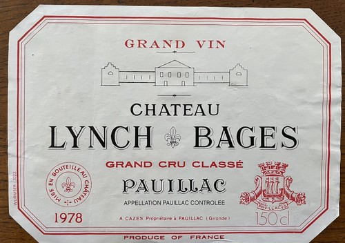 étiquette château lynch - Étiquette,