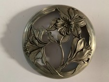 COUVERCLE BONBONNIERE ETAIN 1990 SEAGULL PEWTER CANADA - STYLE ART NOUVEAU