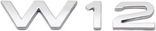 3D ABS Chrome noir W12 lettres