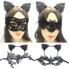 Ensemble Masque De Chat Et Oreilles De Chat/Bandeau Pour Femme Déguisement D' /