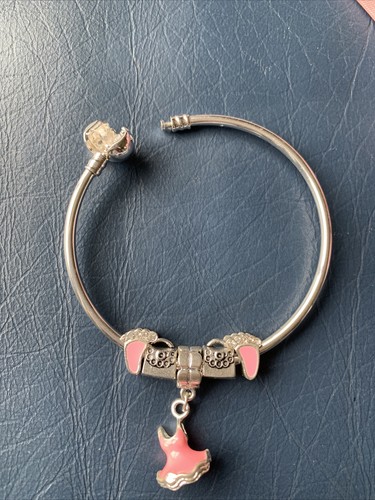 Bracelet motif robe - rose, avec