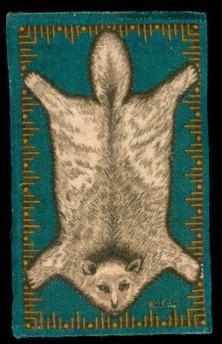 1908 artic fox pelt rug - 1908,