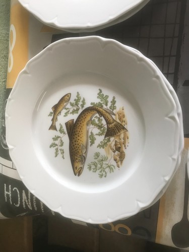 Service poisson porcelaine - à,