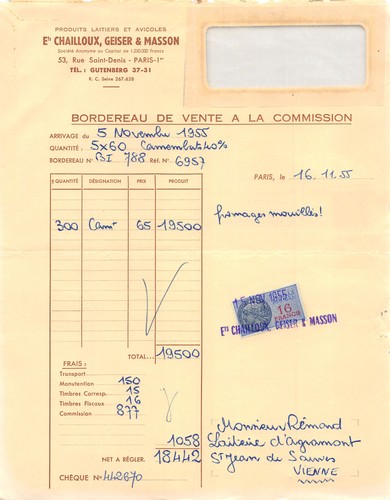 1955 laitiers avicoles ets - laitiers,