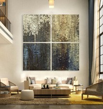 ABSTRAIT Toile Image Moderne Peinture Art Tableau XXL Décoration Murale Gris