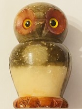 Collection vintage  HIBOU sculpté à la main  Albâtre En Onyx De Marbre 