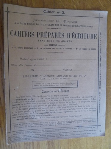 Cahiers prepares ecriture - "cahiers,