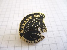 HORSES PIN BADGE CHEVAL NOIR RALLYE 92 SIMIANE VINTAGE PINS us2