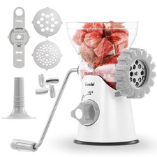 Hachoir à Viande, 4 en 1 Acier Inoxydable Poussoir a Saucisse, Patisserie Acc...
