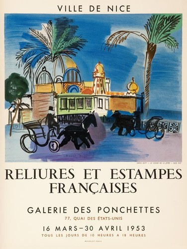 Raoul dufy affiche reliures - raoul, affiche,