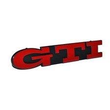 Sigle GTI rouge sur fond noir