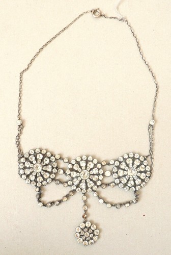 Collier draperie argent massif
