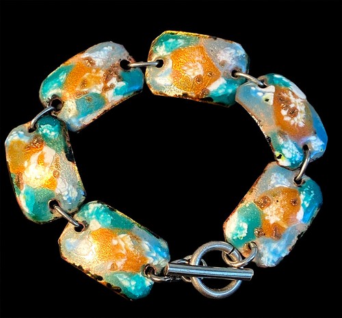 Bracelet émaux multicolores - bracelet,