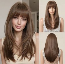 Perruque Synthétique Brune