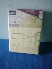 ** PARURE DE LIT KING SIZE HOUSSE DE COUETTE 260 X 240 + 2 TAIES - 100% COTON **