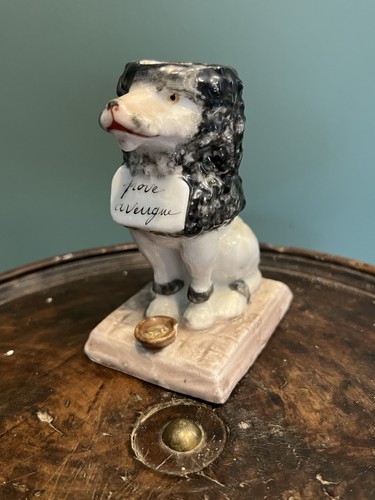 Chien porcelaine peinte - chien,