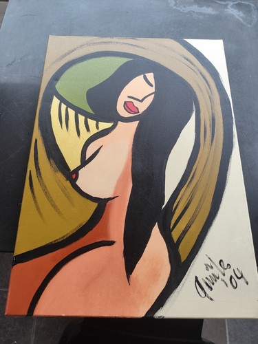 Huile sur toile - , femme