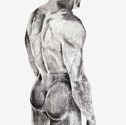 Impression masculin bonne - nu,