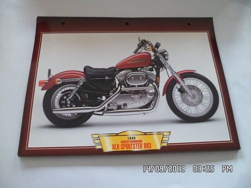 Carte fiche moto 1999 harley - fiche,