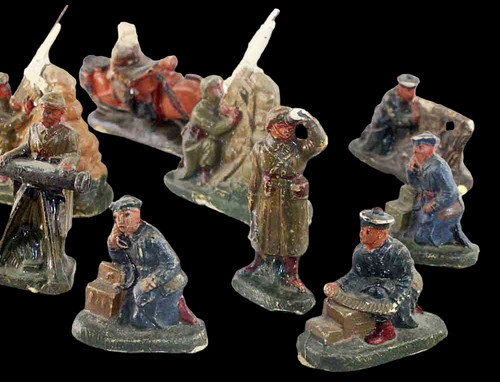 Platre figurines soldats - -, 11