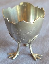 Coquetier tripode argent
