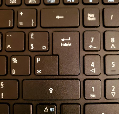 Une touche clavier azerty - touche,