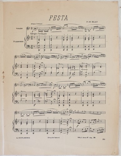 Partition fête di - fête, blasi