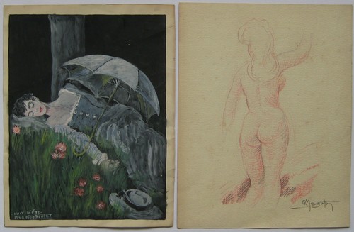 Dessins sur papier - 2, signÉs
