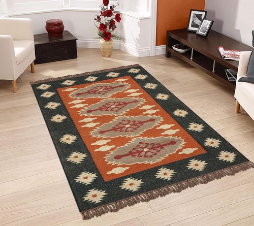Tapis laine jute - laine, bohème