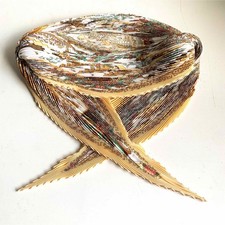 Rare écharpe plissée HERMES Hermes Carre 90 découpage