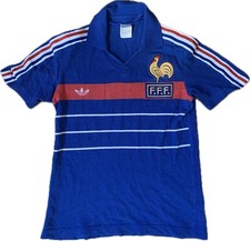 Maillot Equipe de France 1984-1986 football Adidas Ventex camiseta Platini