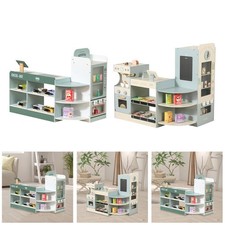 Jeu de simulation d'épicerie, jouet, en bois, ensemble amusant, de jeu,