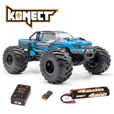 Combo Hobbytech Rogue Terra Sport bleu Monster Brushless 4x4 RTR 1/10