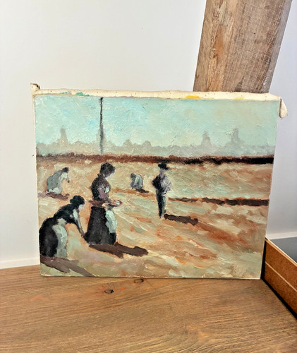 Huile sur toile vintage - , 1990