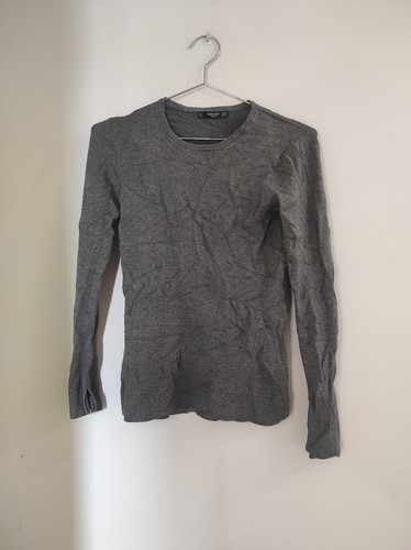 Mango pull femme gris uni